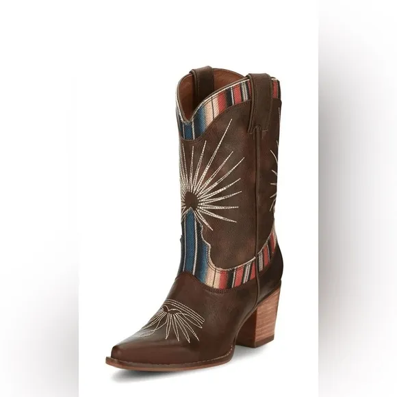 Nocona Conchita Cowboy western heeled boots size 7