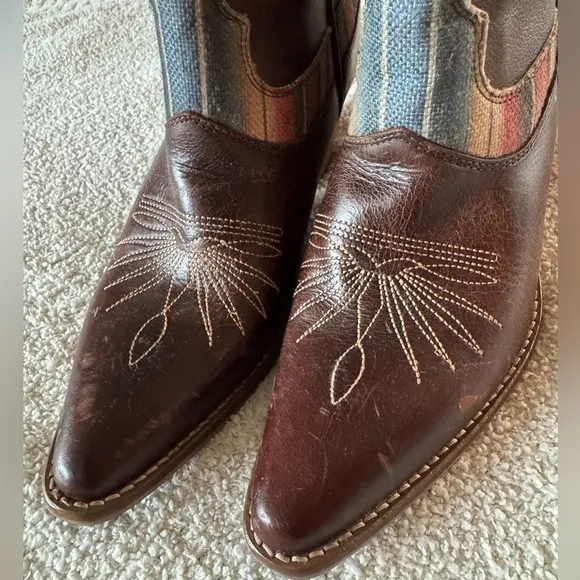 Nocona Conchita Cowboy western heeled boots size 7