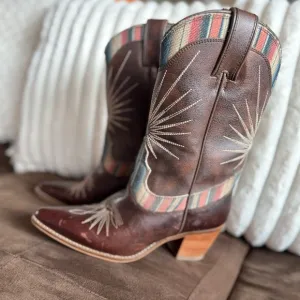Nocona Conchita Cowboy western heeled boots size 7
