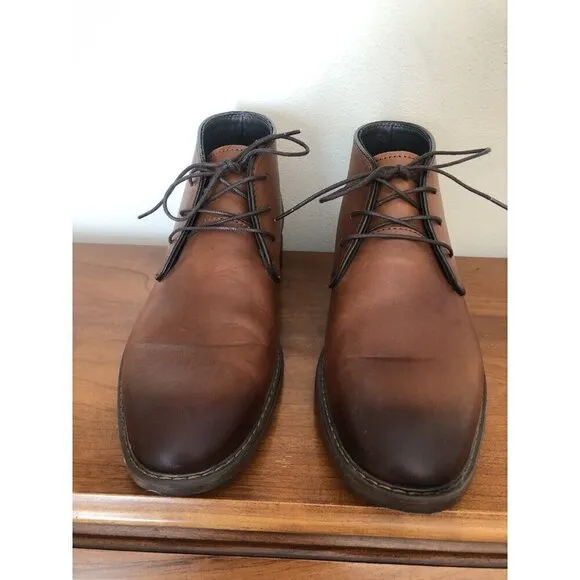 Nordstrom Ortholite Mens Size 8.5 Brown Leather Lace Up Shoes