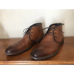Nordstrom Ortholite Mens Size 8.5 Brown Leather Lace Up Shoes