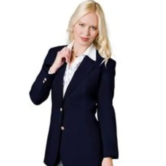 Nordstrom's Ladies Wool Blend Ultra - Lux Single Breasted Blazer