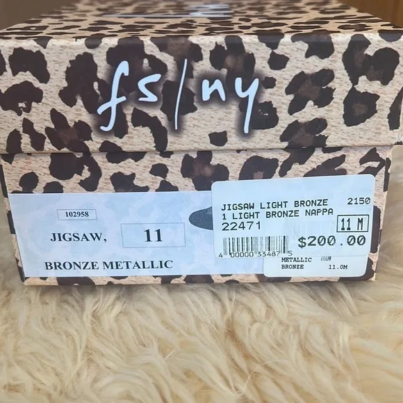 NWB French Sole Jigsaw Metallic Leather Scallop Ballet Flats Sz-11