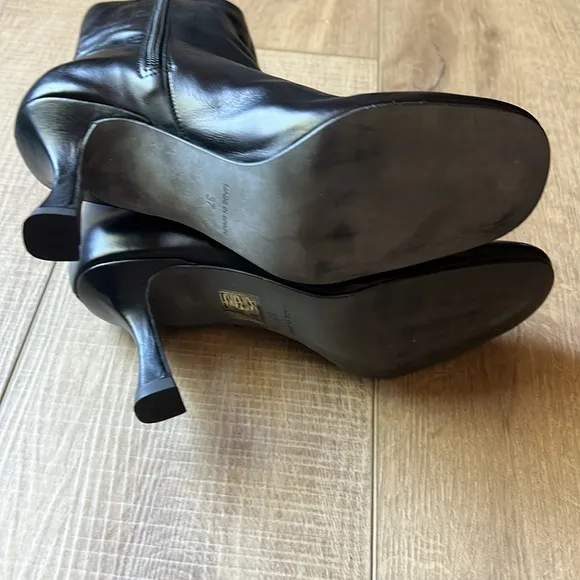 NWOB FREE PEOPLE Remy Heeled Boots Black Leather US 7