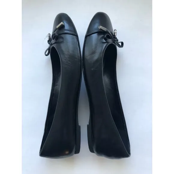 NWOB Michael Kors Black Leather Ballet Flats