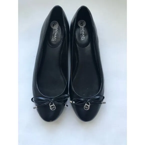 NWOB Michael Kors Black Leather Ballet Flats