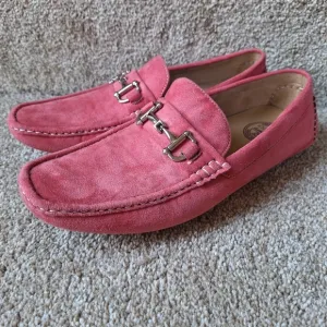 NWOT Amali Walken 2 Mens Salmon Driving Moccasins Horse Bit Size 10.5