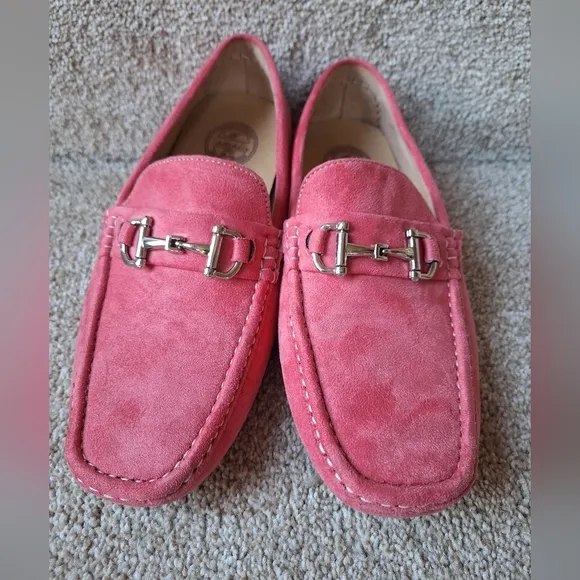 NWOT Amali Walken 2 Mens Salmon Driving Moccasins Horse Bit Size 10.5