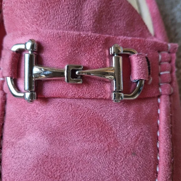 NWOT Amali Walken 2 Mens Salmon Driving Moccasins Horse Bit Size 10.5