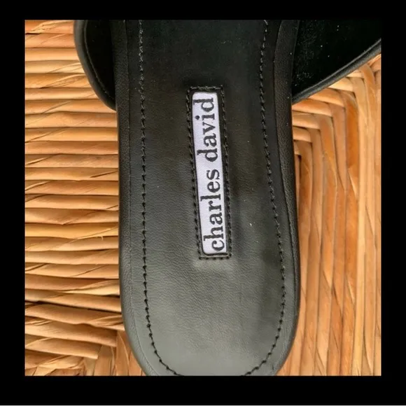 NWOT Charles David Black Tassel Flats
