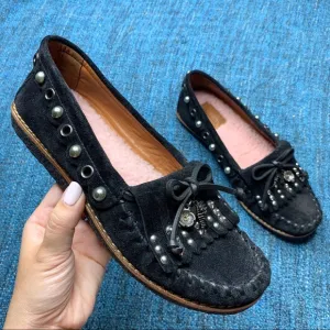 NWOT Coach Roccasin Slip On Sherpa Lined Moccasins