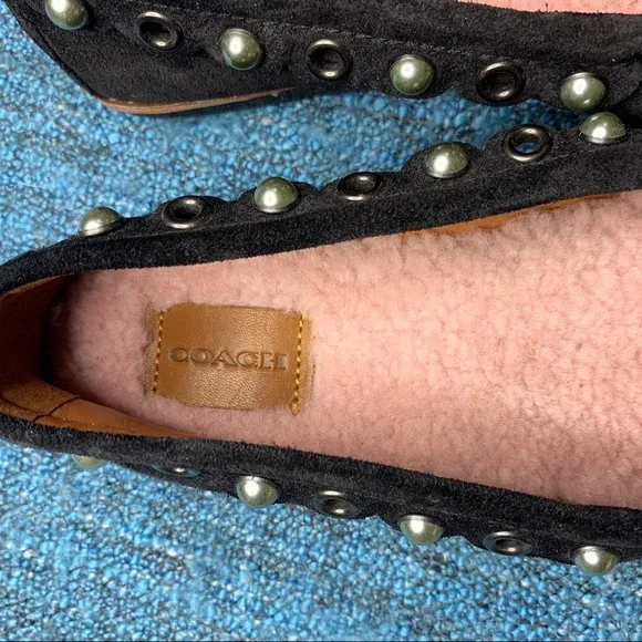 NWOT Coach Roccasin Slip On Sherpa Lined Moccasins