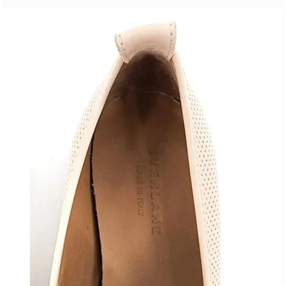 NWOT Everlane Street Shoe 9.5 Modern Loafer Neutral Tan Perforated Leather Flats