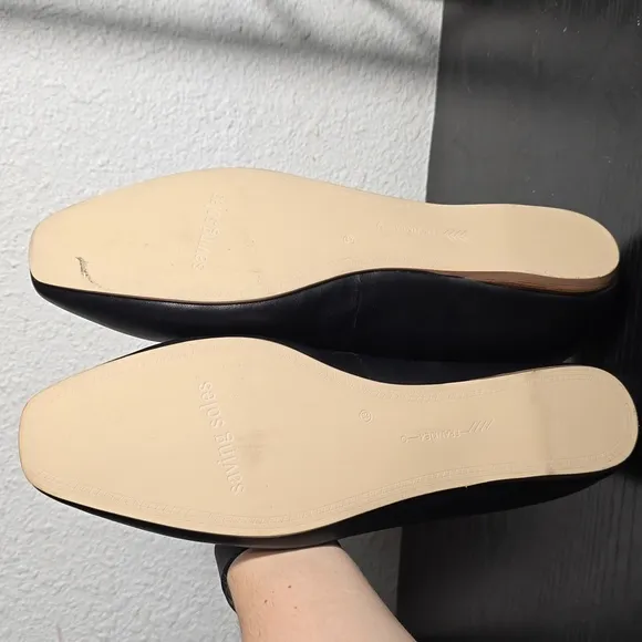 NWOT Frankie 4 Saving Soles Black Leather Ballet Flats Size 13