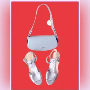 NWOT Gizzelli designed grey shoes size 8.5  with matching Matmazel hand bag .