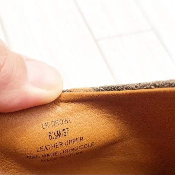 🌸🌼NWOT Lucky Brand Drowe d'Orsay Flats Natural Tiger