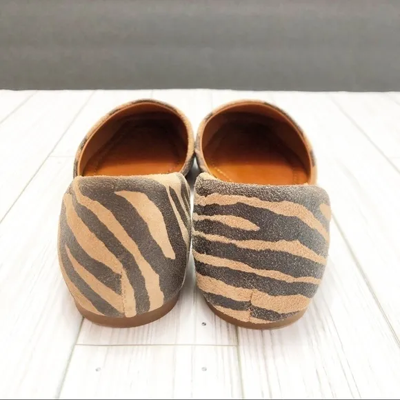 🌸🌼NWOT Lucky Brand Drowe d'Orsay Flats Natural Tiger