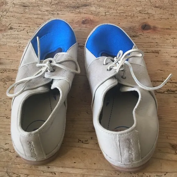 NWOT New! PF Flyers Gray   Blue Lace Up Suede Neoprene Boat Shoe Sneakers 11