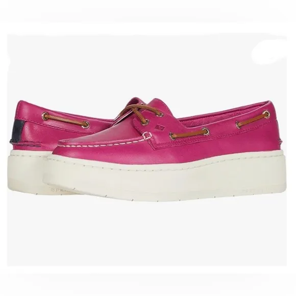 NWOT- RARE Sperry ‘Authentic Original’ Leather Platform Boat Shoe