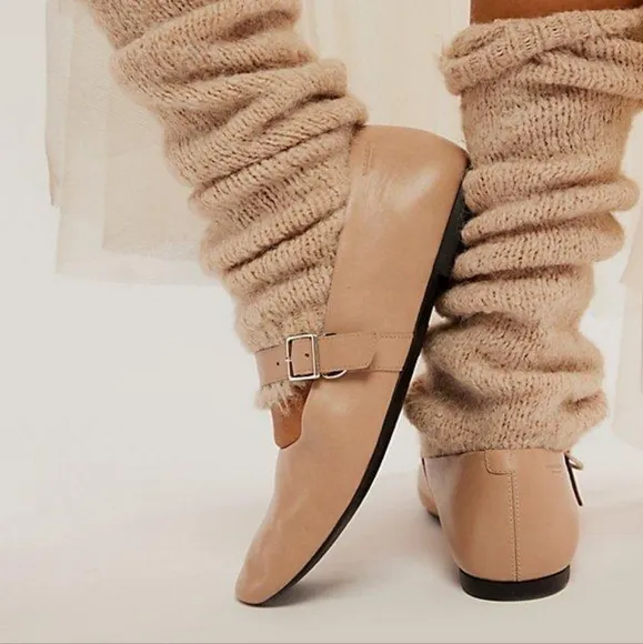 NWOT RARE Vagabond Jolin Mary Jane Ballet Buckle Flats in Beige