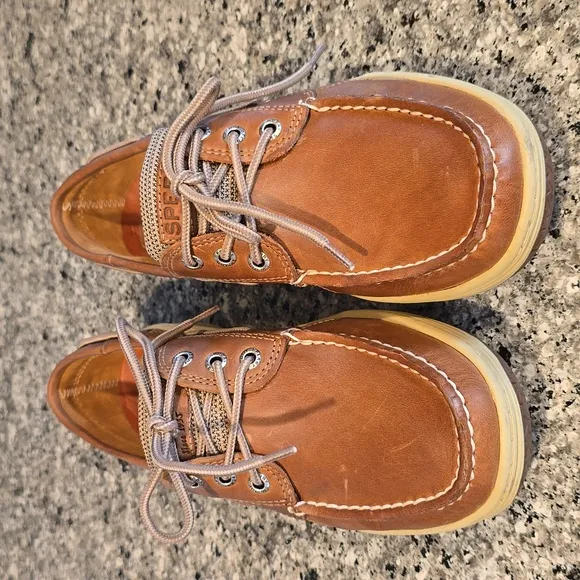 NWOT Speery Top Sider Tan Leather Boat Shoes