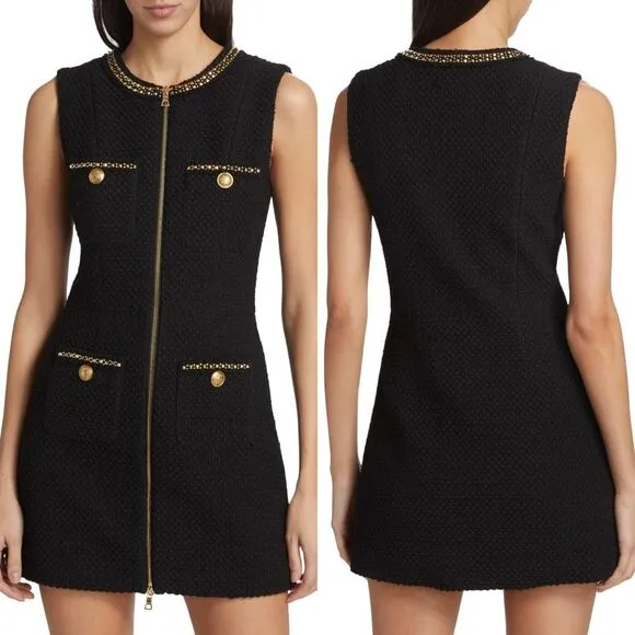 NWT Alice   Olivia Lacchan Tweed Minidress Size 6 $495