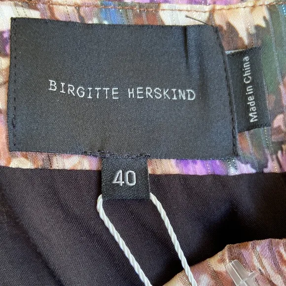 NWT Birgitte Herskind Alexis Ruched Floral Midi Skirt Women's Size 10