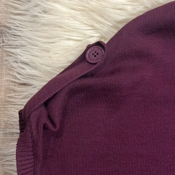 NWT Cecil Germany fine knit cowl neck sweater eggplant purple M