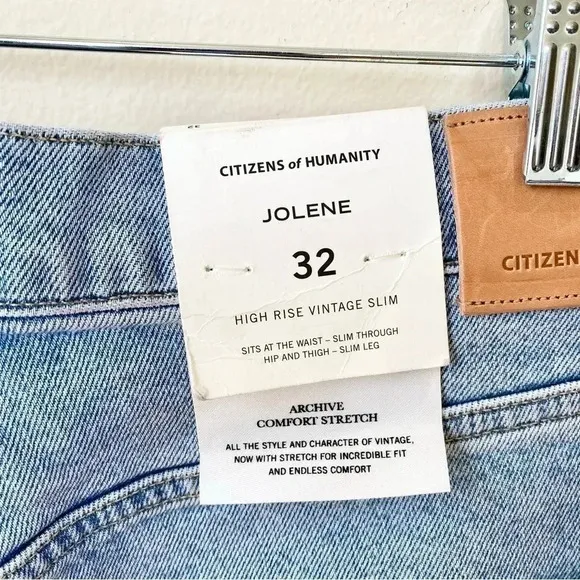 NWT Citizens of Humanity Jolene High Rise Vintage Straight Leg Jeans Blue Jay