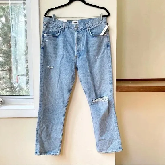 NWT Citizens of Humanity Jolene High Rise Vintage Straight Leg Jeans Blue Jay