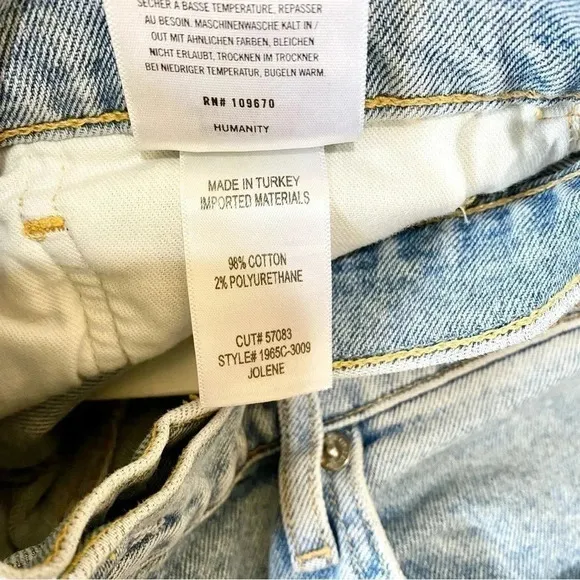 NWT Citizens of Humanity Jolene High Rise Vintage Straight Leg Jeans Blue Jay