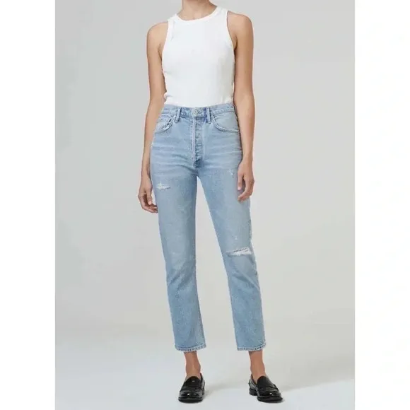 NWT Citizens of Humanity Jolene High Rise Vintage Straight Leg Jeans Blue Jay
