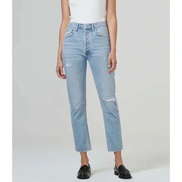 NWT Citizens of Humanity Jolene High Rise Vintage Straight Leg Jeans Blue Jay