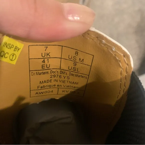 NWT Dr. Martens 2976 Yellow Stitch Smooth Leather Boots