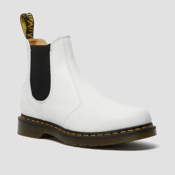 NWT Dr. Martens 2976 Yellow Stitch Smooth Leather Boots