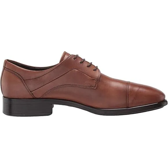 NWT ECCO mens Melbourne Tie Oxford, Amber, 6-6.5 US