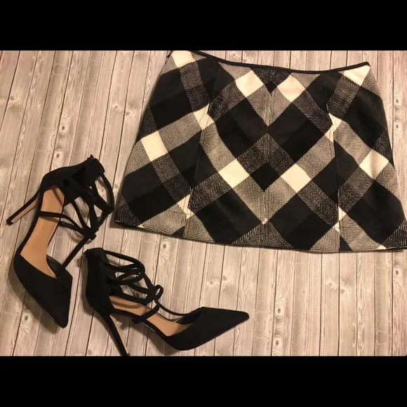 NWT Free people buffalo plaid mini skirt size 12