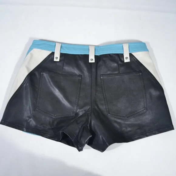 NWT FREE PEOPLE PHOTO FINISH MOTO SHORTS, SZ 8