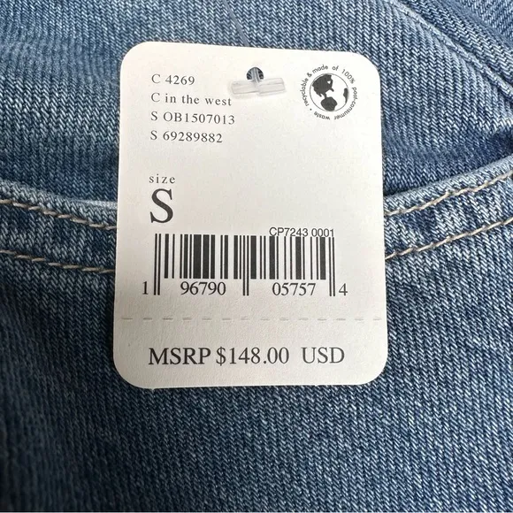 NWT Free People Super Sweeper Wide-Leg High Rise Denim Jeans Women’s Size Small