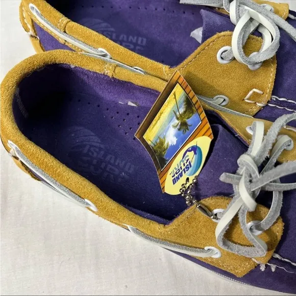 NWT Island Surf Co Suede Leather Dixon Boat Shoe Loafers