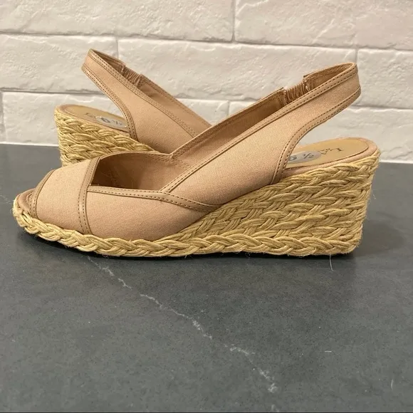 NWT Lauren Ralph Lauren sz 6.5 Catlin espadrille wedges