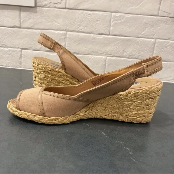 NWT Lauren Ralph Lauren sz 6.5 Catlin espadrille wedges