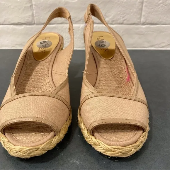 NWT Lauren Ralph Lauren sz 6.5 Catlin espadrille wedges