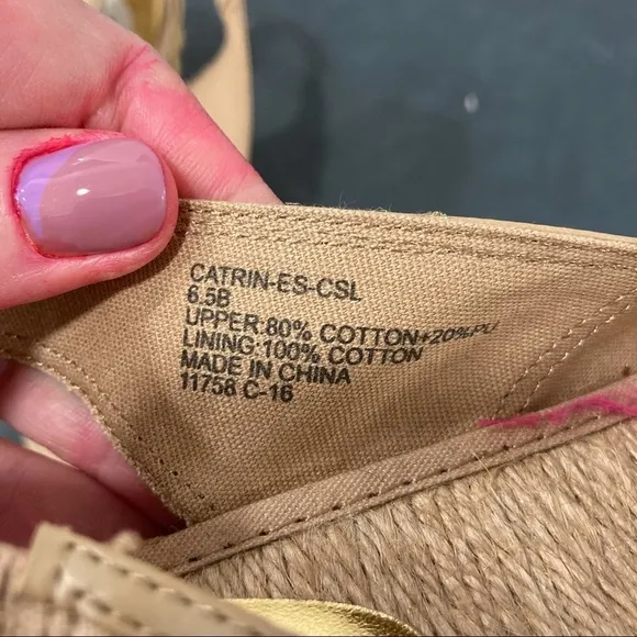 NWT Lauren Ralph Lauren sz 6.5 Catlin espadrille wedges