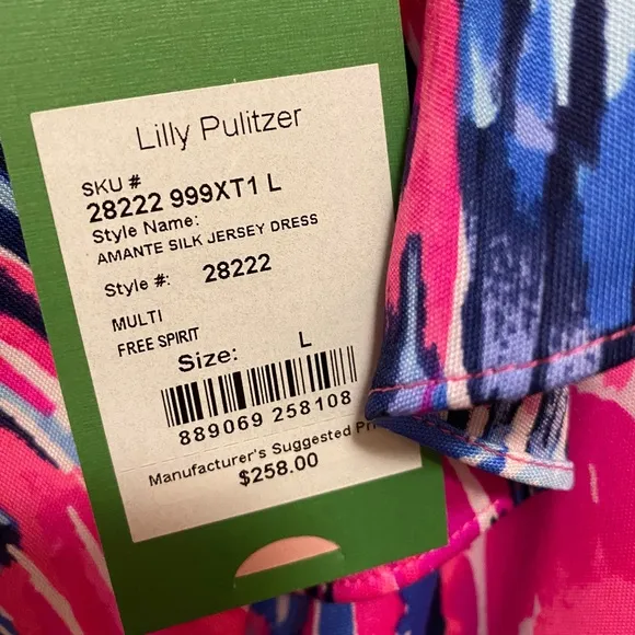 NWT Lilly Pulitzer Amante Silk Jersey Dress