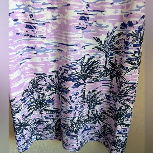 NWT Lilly Pulitzer Gellar Stretch Shift Dress in Purple Iris On The Horizon XL