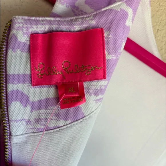 NWT Lilly Pulitzer Gellar Stretch Shift Dress in Purple Iris On The Horizon XL