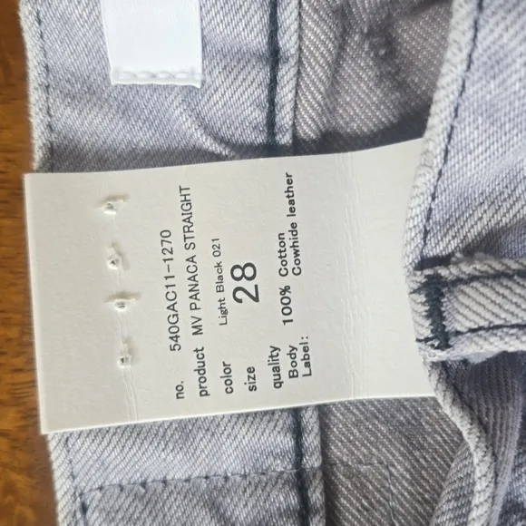 NWT MOUSSY Vintage Panaca Straight Jeans in Light Black