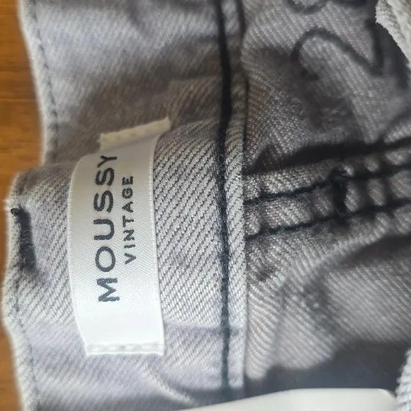 NWT MOUSSY Vintage Panaca Straight Jeans in Light Black