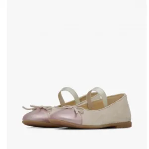 NWT NATURINO CROISE' TIP Laminated leather ballet flats in Platinum